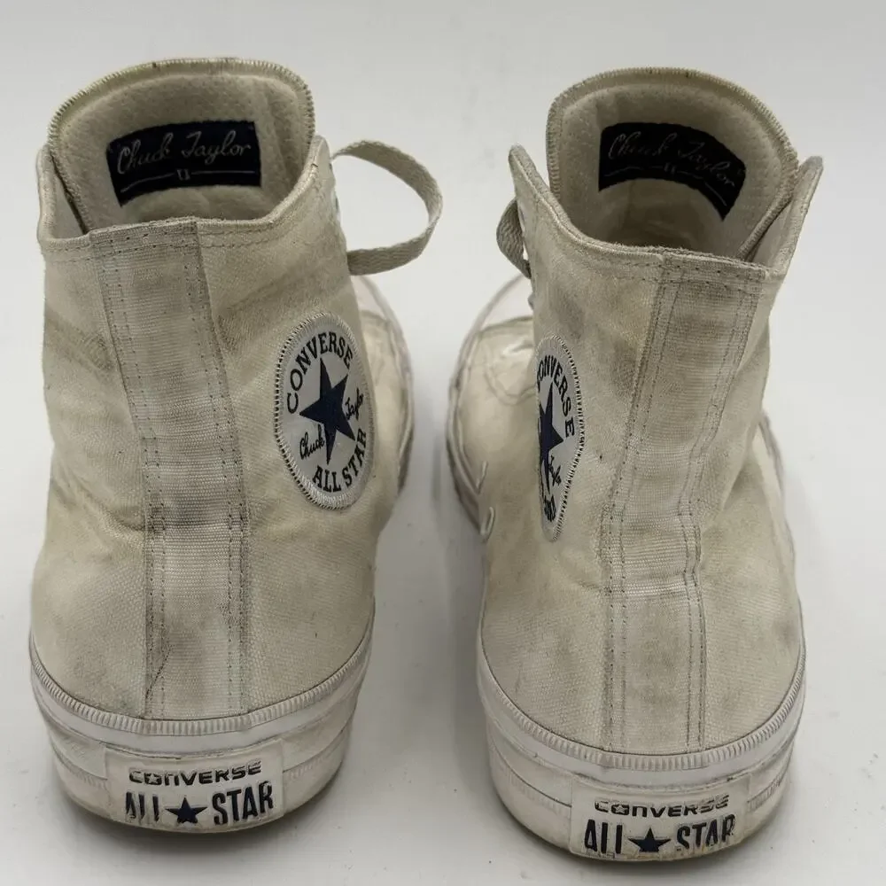 Converse Chuck Taylor Women's Size 10 Beige And White High Top Classic Sneakers